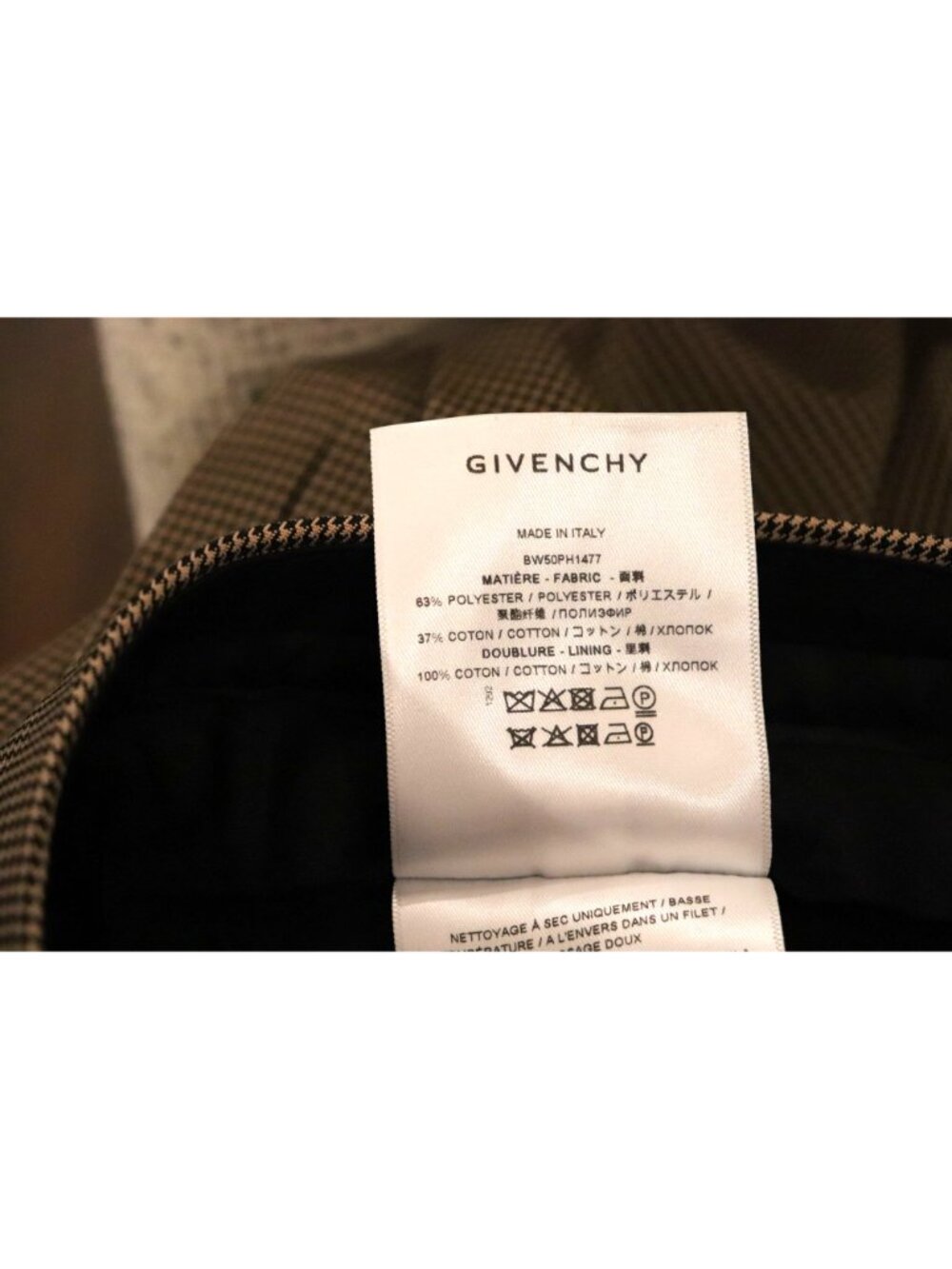 Givenchy Houndstooth Twill Tapered Pants Long, Size 36/US 4 NWOT - Picture 7 of 7